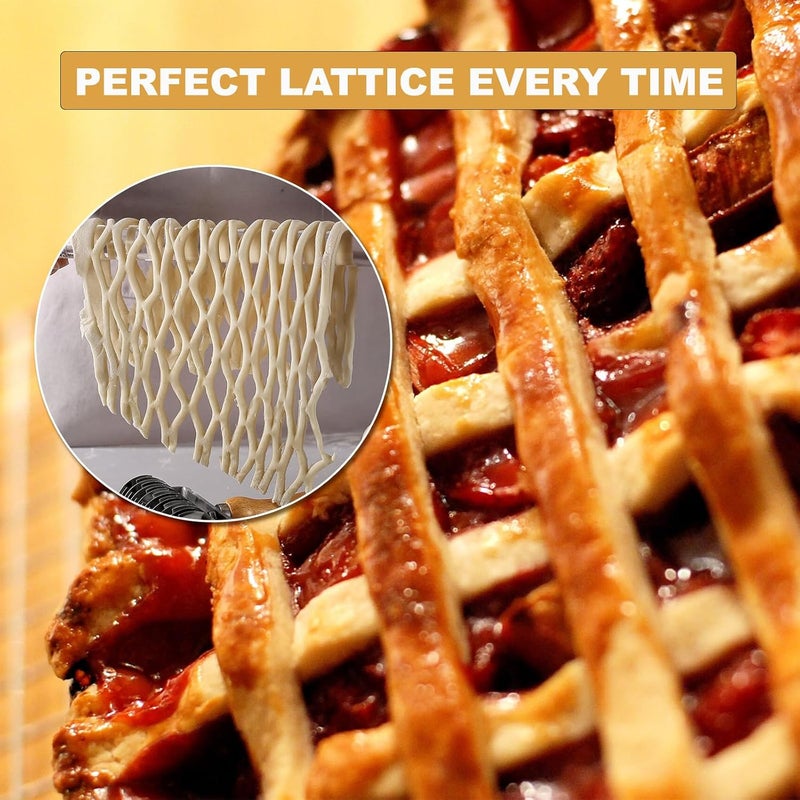 Otawe Lattice Pastry Cutter – Stainless Steel Roller Cutter with Wooden Handle for Pie, Beef Wellington, Pastry & Bread – Easy Lattice Pattern – - Image 4